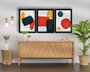 Wallity Cuadro Decorativo Enmarcado en MDF de 3 Piezas (38 x 53 cm)